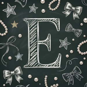 Chalkboard Preppy E