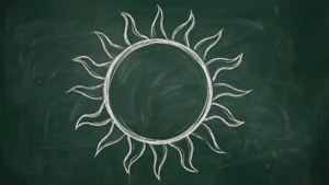 Chalkboard Sun Outline
