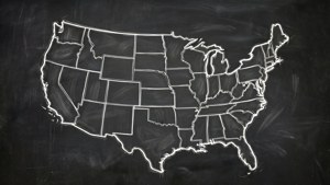Chalkboard US Map