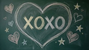 Chalkboard XOXO Love
