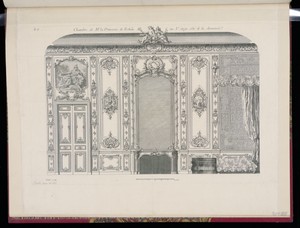 Chambre de Me.la Princesse de Rohan au 1er. etage côté de la cheminée