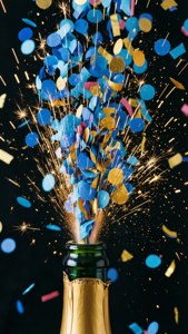 Champagne Confetti Burst