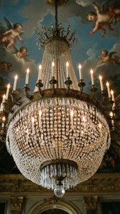 Chandelier Under the Ceiling