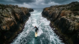 Channel Paddle Through Rocks