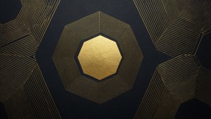 Charcoal Geometric Foil