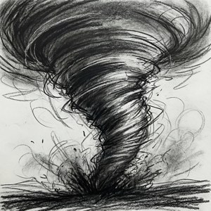 Charcoal Sketch Tornado