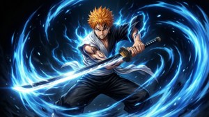 Charging Getsuga Tenshou