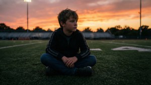 Charlie on Football Field