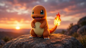 Charmander at Sunset