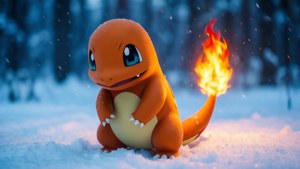 Charmander in Snow
