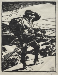 Chasseur Alpin Regardant La Plaine Du Rhin