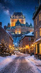 Chateau Frontenac Winter Night