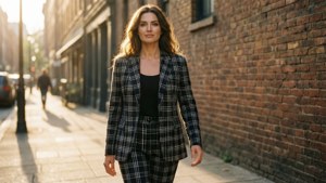 Checkered Power Suit Walk
