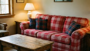 Checkered Sofa Comfort