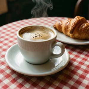 Checkered Tablecloth Breakfast