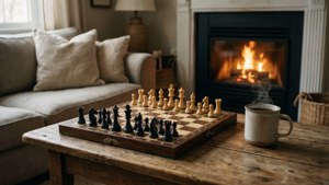 Checkers by the Fire