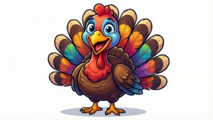 Cheerful Cartoon Turkey