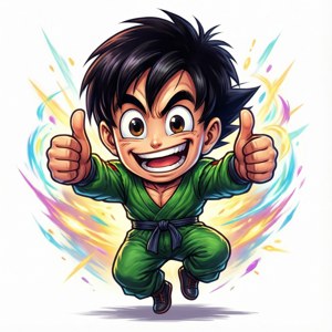 Cheerful Chibi Rock Lee