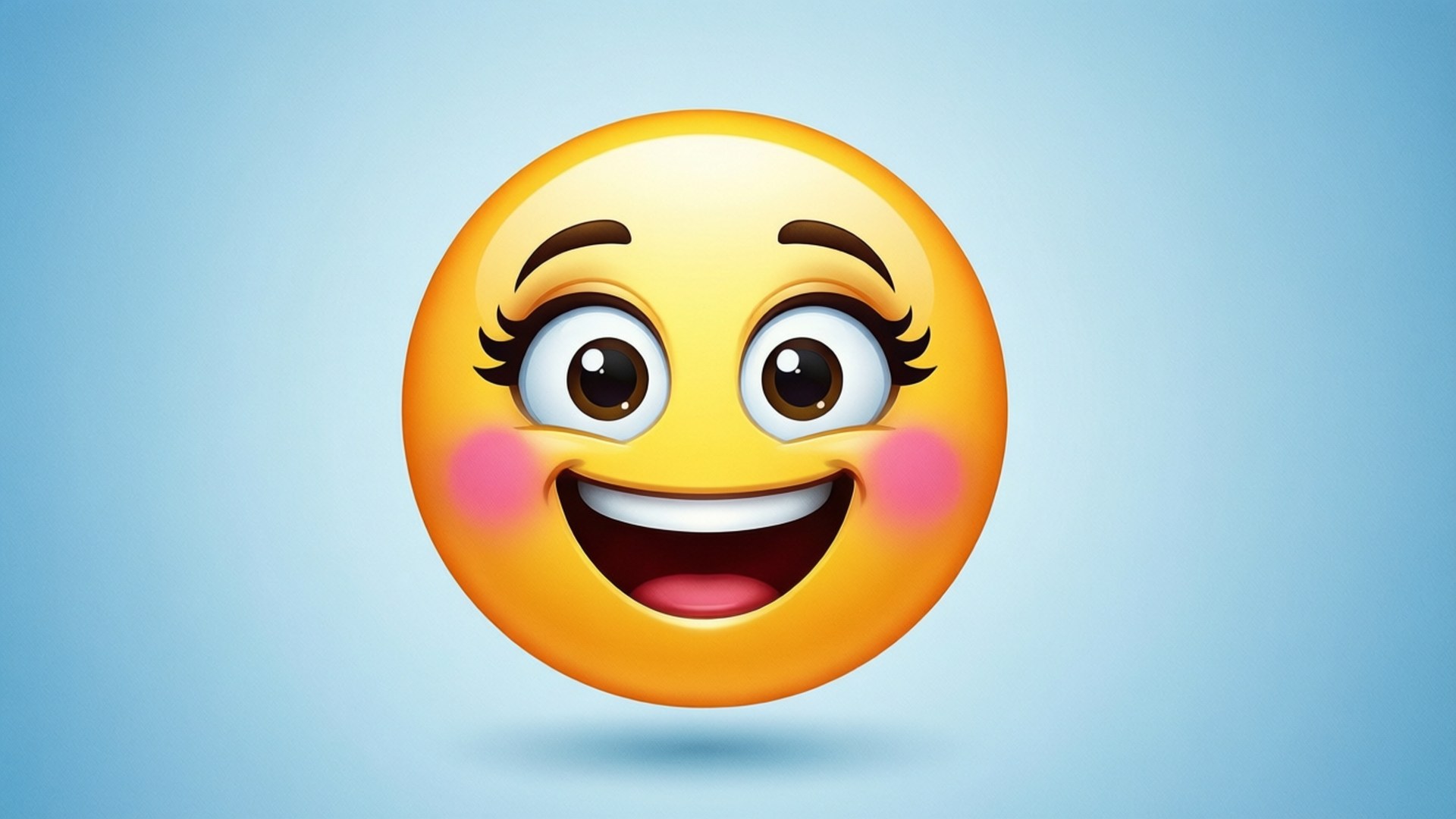 Cheerful Emoji Blue Sky by Wallpapers.art Studio