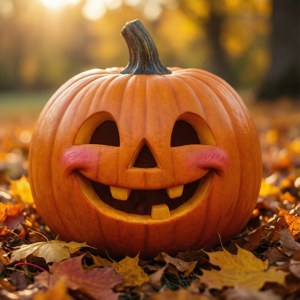 Cheerful Pumpkin Face