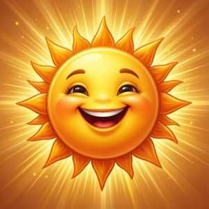 Cheerful Sun Character