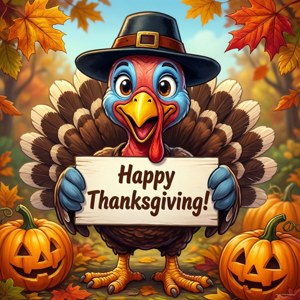 Cheerful Turkey Greeting
