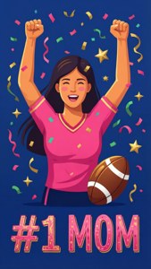 Cheering Football Mom Confetti