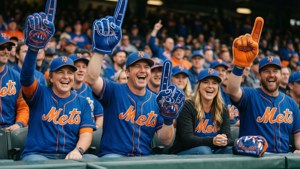 Cheering Mets Fans