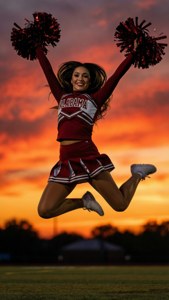Cheerleader Sunset Leap