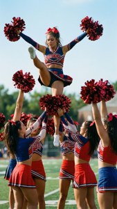 Cheerleaders in Action
