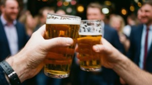 Cheers with Draft Beer