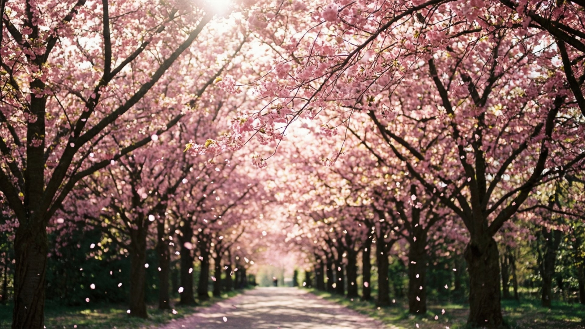 Cherry Blossom Avenue by Wallpapers.art Studio