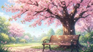 Cherry Blossom Bench