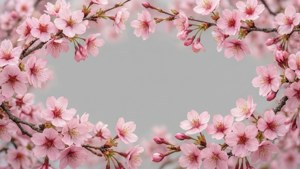Cherry Blossom Branch Border