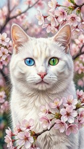 Cherry Blossom Cat