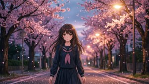 Cherry Blossom Evening Walk