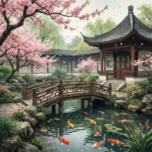 Cherry Blossom Garden