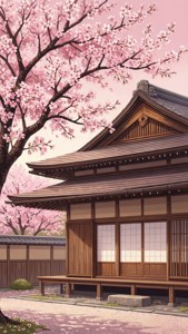 Cherry Blossom Japanese Home