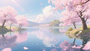 Cherry Blossom Lake
