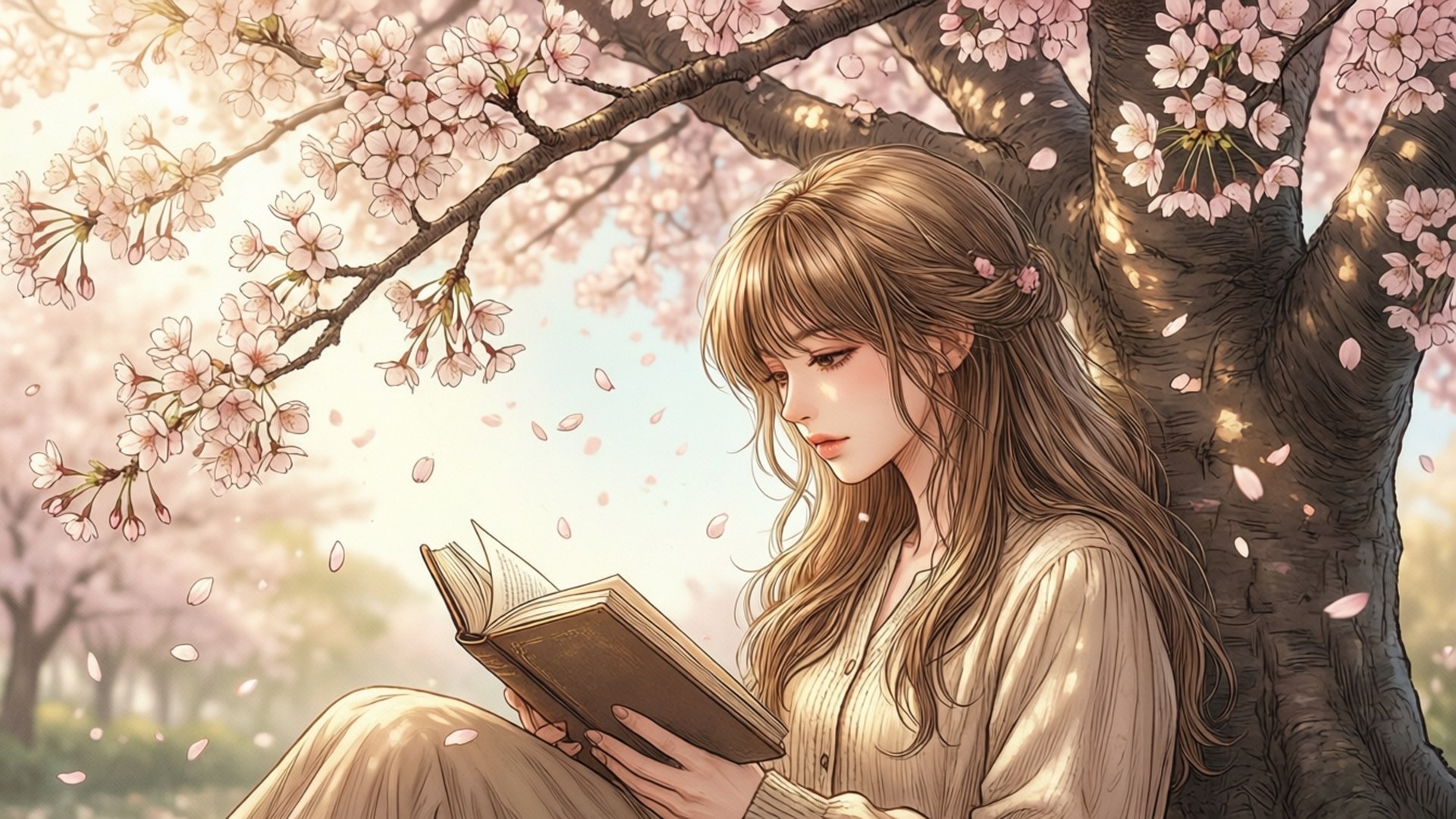 Cherry Blossom Manga by Wallpapers.art Studio