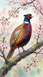 Cherry Blossom Pheasant