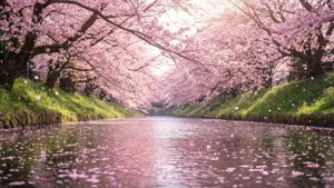 Cherry Blossom River