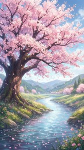 Cherry Blossom River