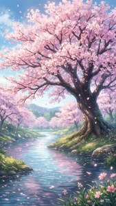 Cherry Blossom River