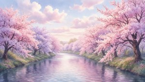 Cherry Blossom River Dream