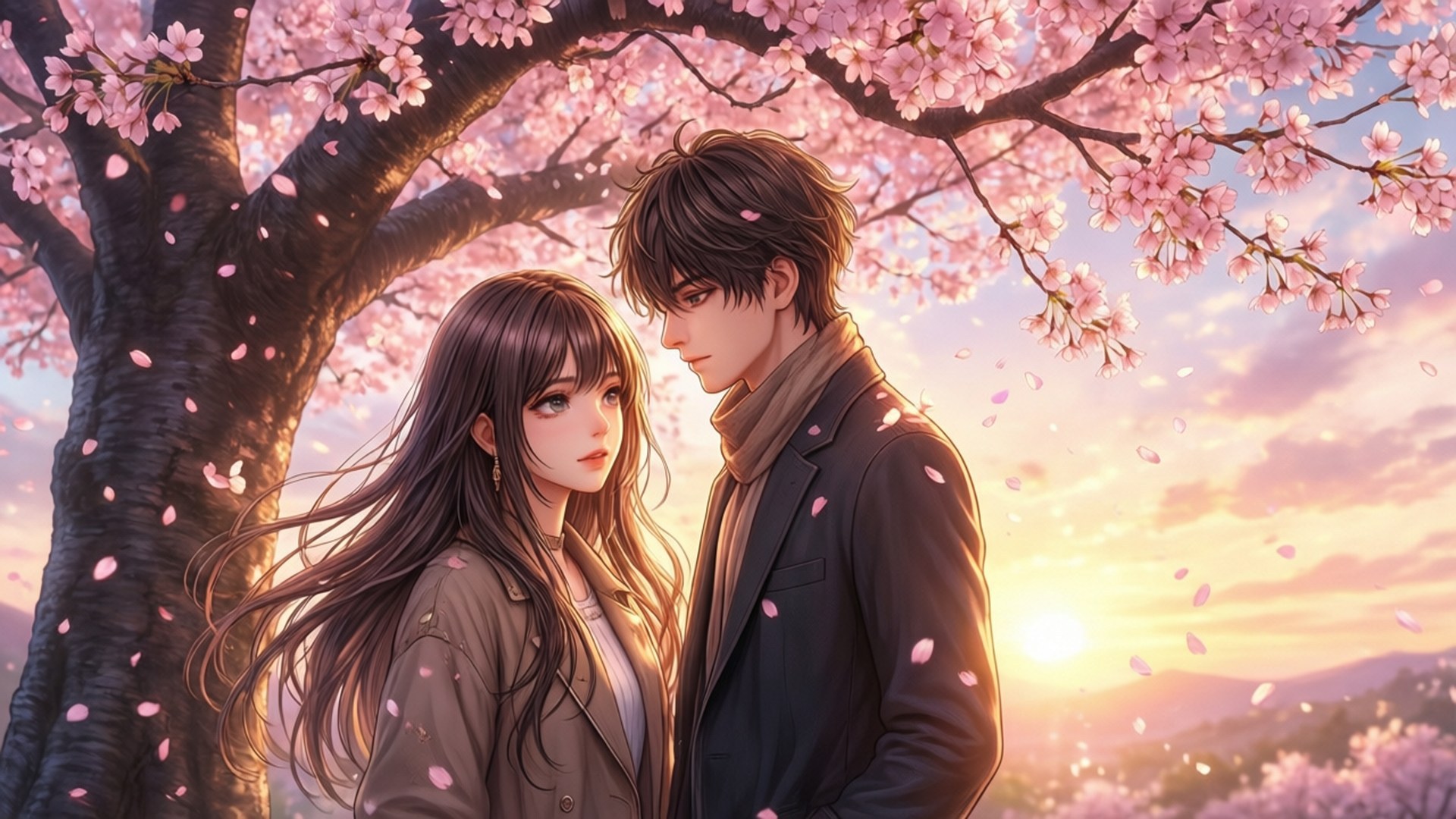 Cherry Blossom Romance by Wallpapers.art Studio
