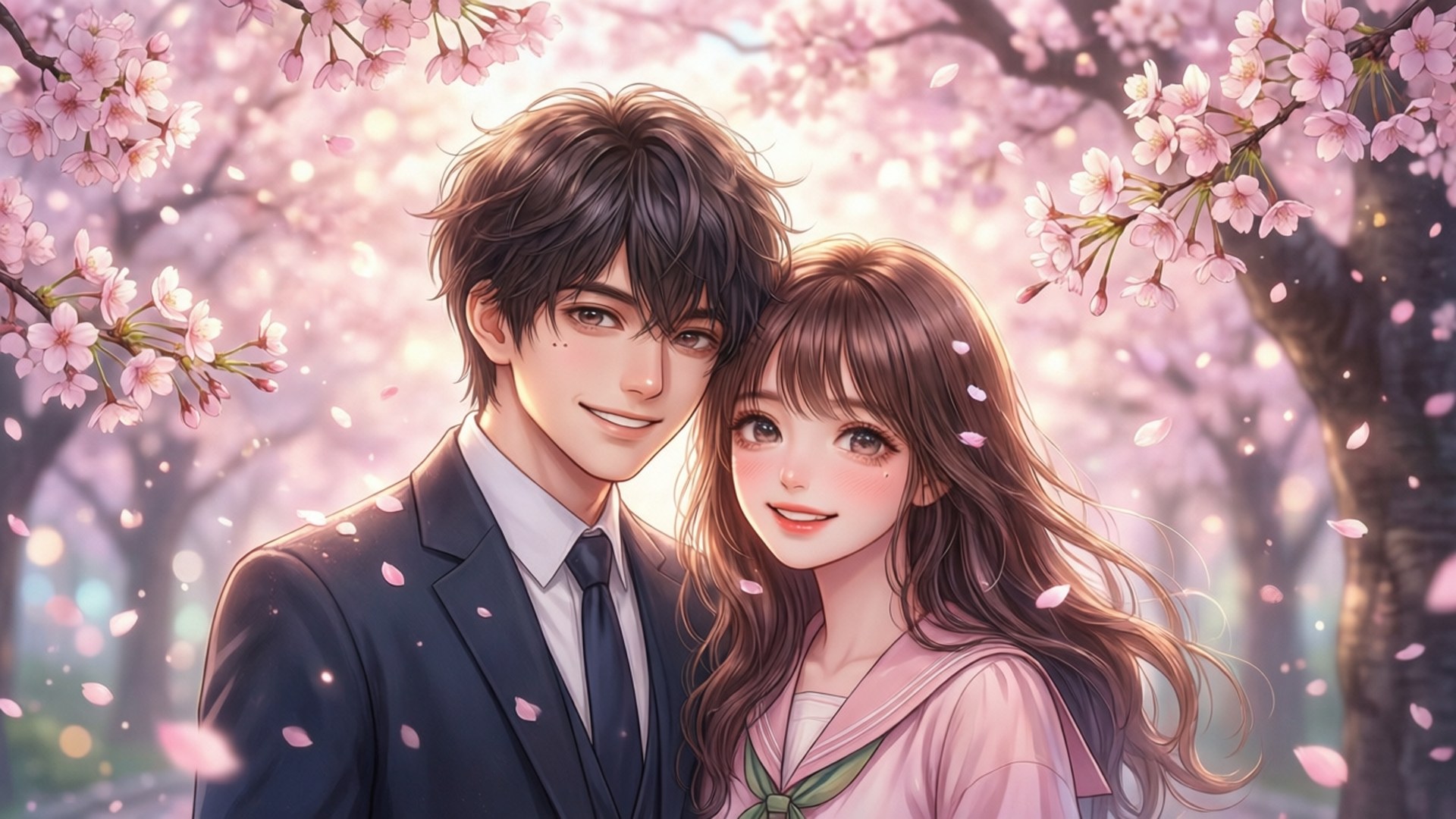 Cherry Blossom Romance by Wallpapers.art Studio