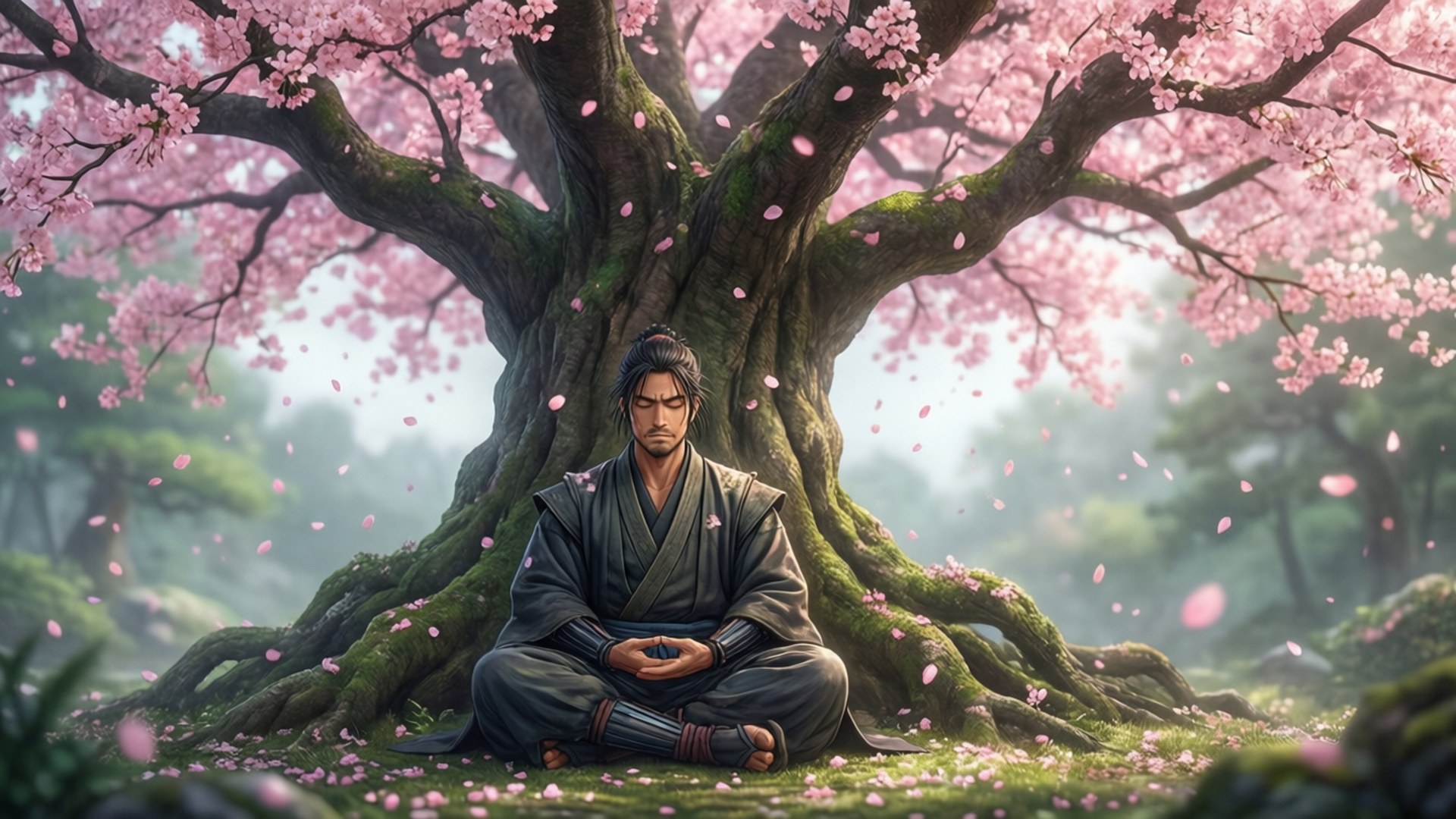 Cherry Blossom Ronin by Wallpapers.art Studio