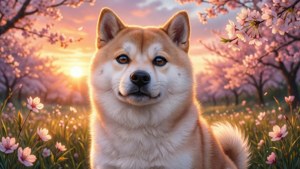 Cherry Blossom Shiba