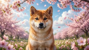 Cherry Blossom Shiba